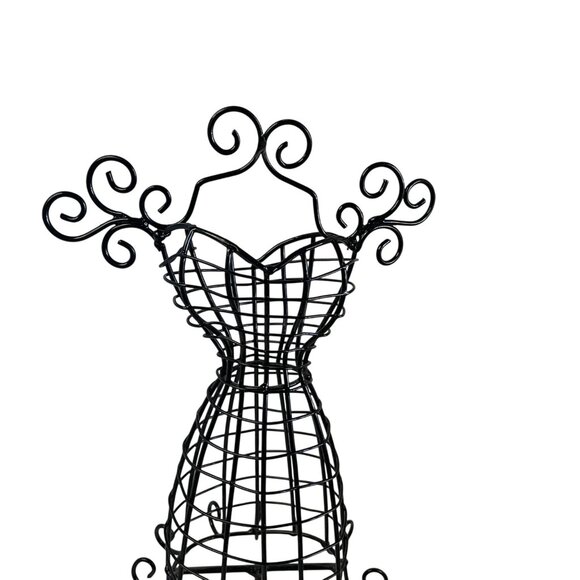 Miniature Wire Mannequin Dress Form Jewelry Holder 15" - Picture 2 of 12